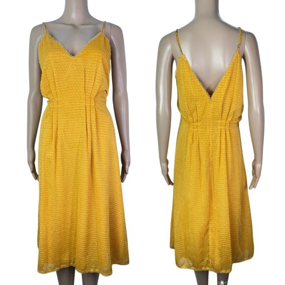 REVOLVE Dresses & Skirts - Revolve x House of Harlow 1960 Ines Pleated V-Neck Yellow Midi Dress
